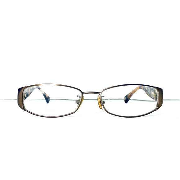 Coach Gold Rectangular Frame Glasses - Picture 2 of 10